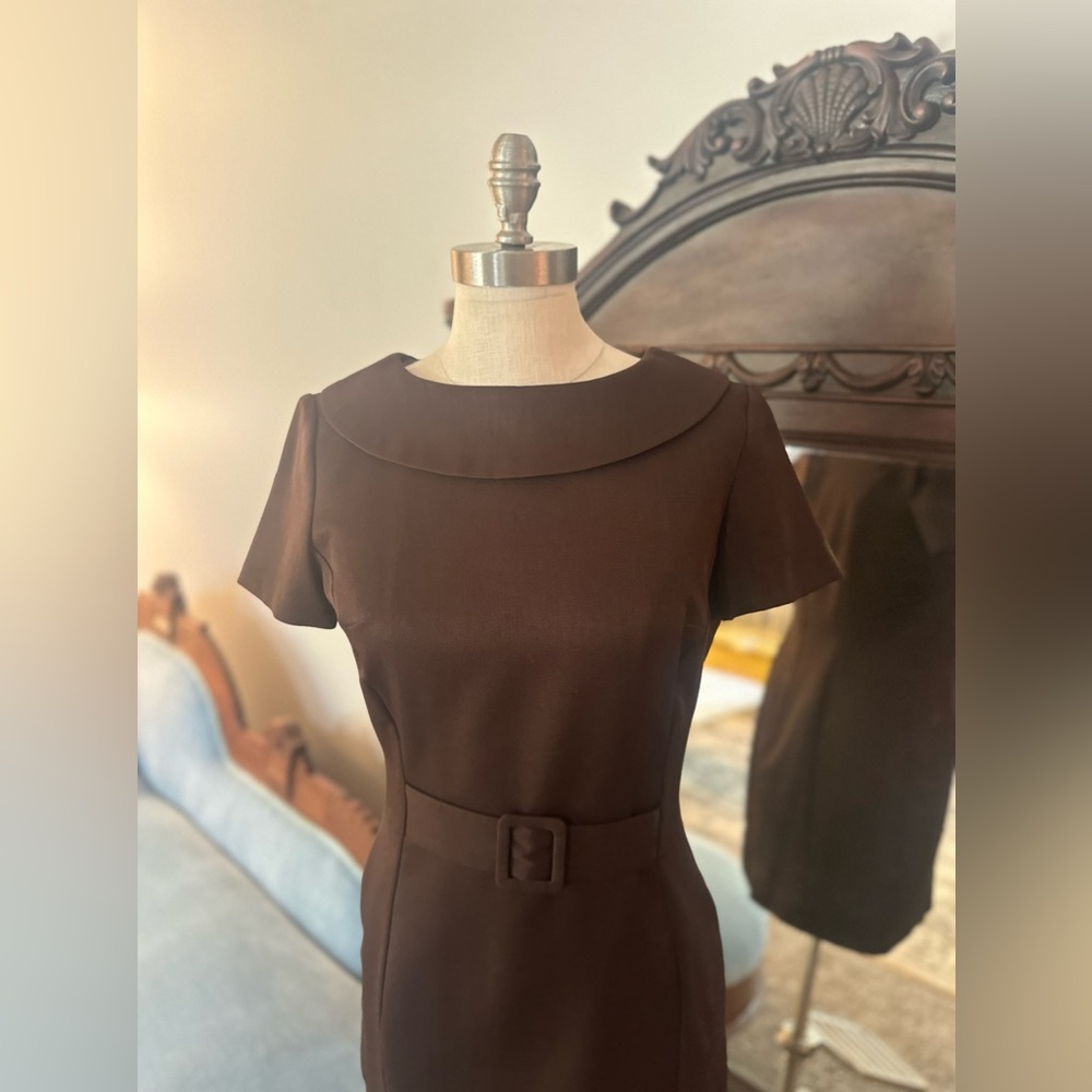 VTG 90s Alist Brown Mini Mock Dress Size 7